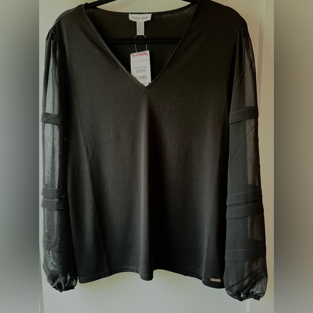 Calvin Klein Dressy Black Top